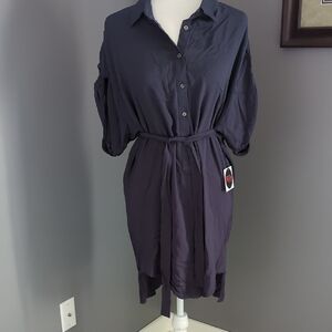 Casual Navy Blue Dress